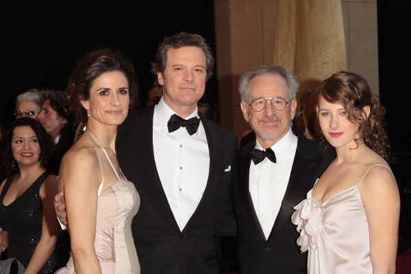 Colin Firth and wife Livia Giuggio & Steven Spielberg picture pictured at the 83rd An Photo