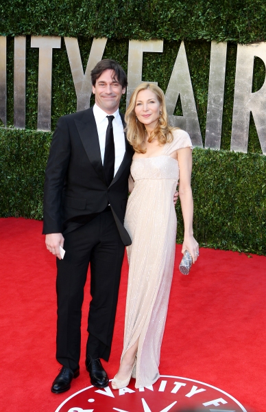 Jon Hamm and Jennifer Westfeldt pictured at The The Vanity Fair Oscar Party at Sunset Photo