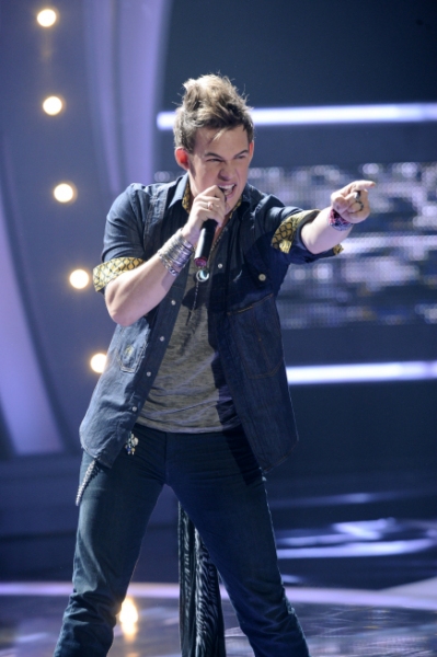 AMERICAN IDOL; Top 24: James Durbin peforms in front of the judges on AMERICAN IDOL a Photo