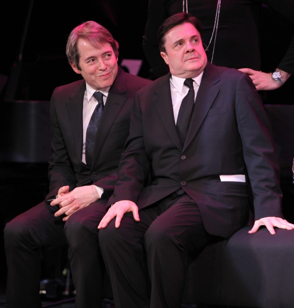 Matthew Broderick & Nathan Lane (The Producers) performing in STRO! The Vineyard Thea Photo