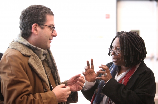 Michael Musto & Whoopi Goldberg attending the Open Press Rehearsal for the New Broadw Photo