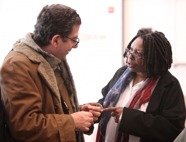 Michael Musto & Whoopi Goldberg attending the Open Press Rehearsal for the New Broadw Photo