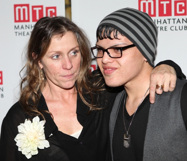 Frances McDormand & son Pedro Cohen attending the Opening Night Performance After Par Photo