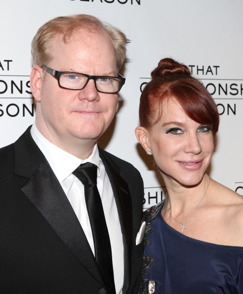 Jim Gaffigan and Jeannie Noth attending the Opening Night Performance After Party for Photo