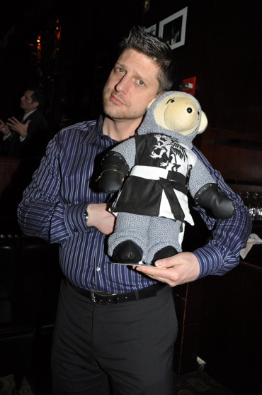Christopher Sieber with the Spamalot Bear $5000 Photo