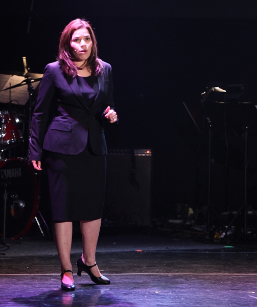 America Ferrera Performing in 'The Exact Right Thing' at The 24 Hour Musicals after p Photo