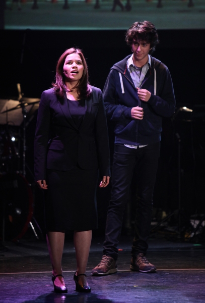 Nat Wolff & America Ferrera Performing in 'The Exact Right Thing' at The 24 Hour Musi Photo
