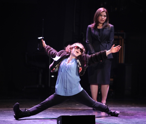 America Ferrera & Kat Pallardy Performing in 'The Exact Right Thing' at The 24 Hour M Photo