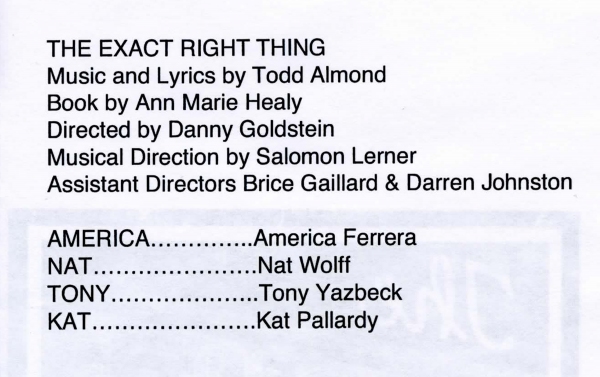 Photo Coverage: The 24 Hour Musicals - Fererra in THE EXACT RIGHT THING Image