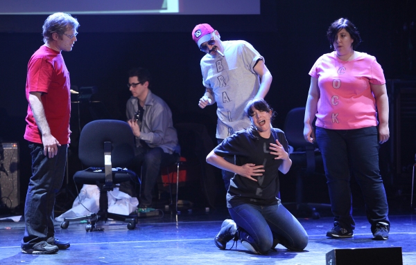 Anthony Rapp, Ashlie Atkinson, Julian Fleisher & Dee Roscioli Performing in 'The Worl Photo