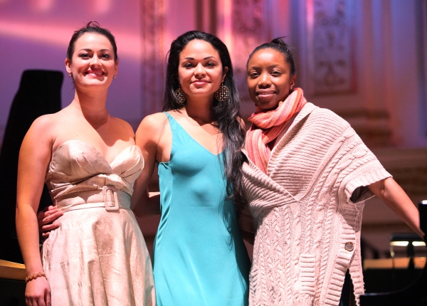 Ashley Brown, Karen Olivo & Heather Headley at the Open Rehearsal and Concert Perform Photo