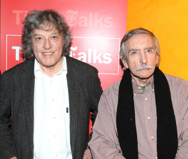 Tom Stoppard & Edward Albee backstage at Times Talks: A Conversation with Tom Stoppar Photo