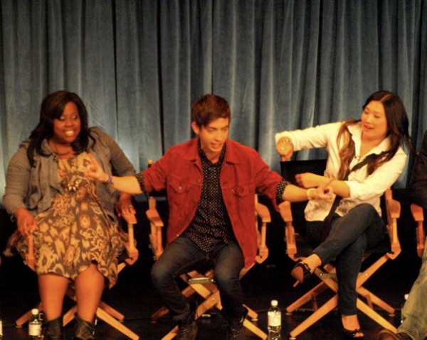 Amber Riley, Kevin McHale and Jenna Ushkowitz Photo