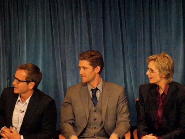 Dante DiLoreto, Matthew Morrison, and Jane Lynch Photo