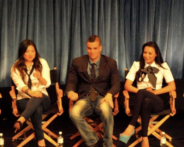 Jenna Ushkowitz, Mark Salling, and Naya Rivera Photo