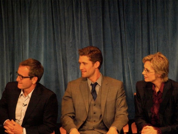 Dante DiLoreto, Matthew Morrison, and Jane Lynch Photo