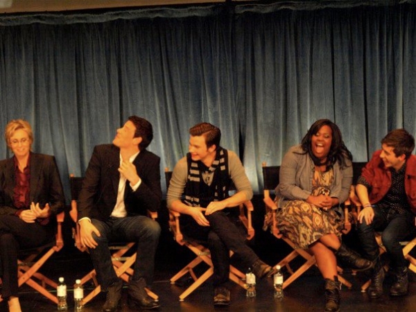Jane Lynch, Cory Monteith, Amber Riley and Kevin McHale Photo