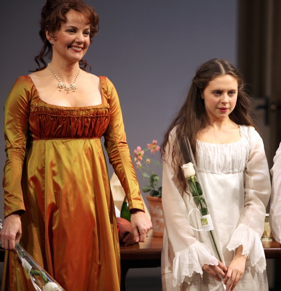 Margaret Colin & Bel Powley during the Broadway Opening Night Curtain Call for 'Arcad Photo