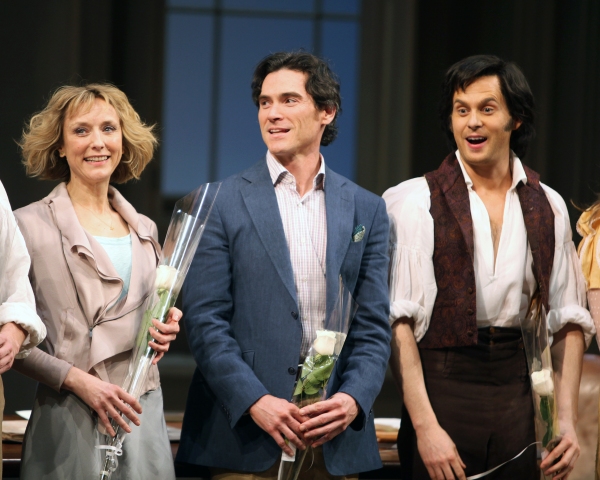 Lia Williams & Billy Crudup & Tom Riley during the Broadway Opening Night Curtain Cal Photo