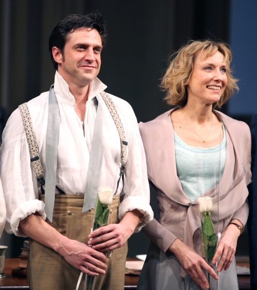 Raul Esparza & Lia Williams during the Broadway Opening Night Curtain Call for 'Arcad Photo