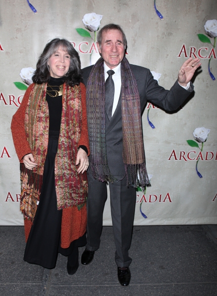 Jim Dale & wife attending the Broadway Opening Night Performance of 'Arcadia' at the  Photo