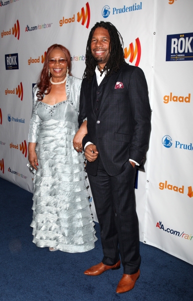 LZ Granderson & Mom attending the 22nd Annual GLAAD Media Awards in New York City. Photo