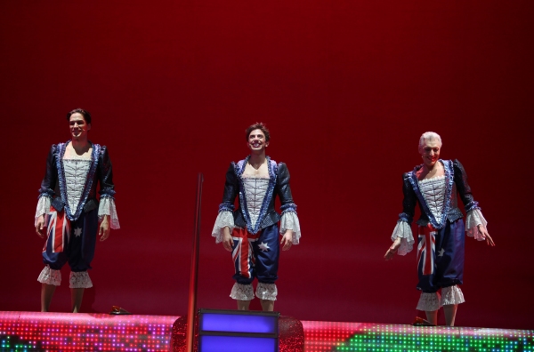 Will Swenson, Nick Adams, Tony Sheldon during the Opening Night Performance Curtain C Photo