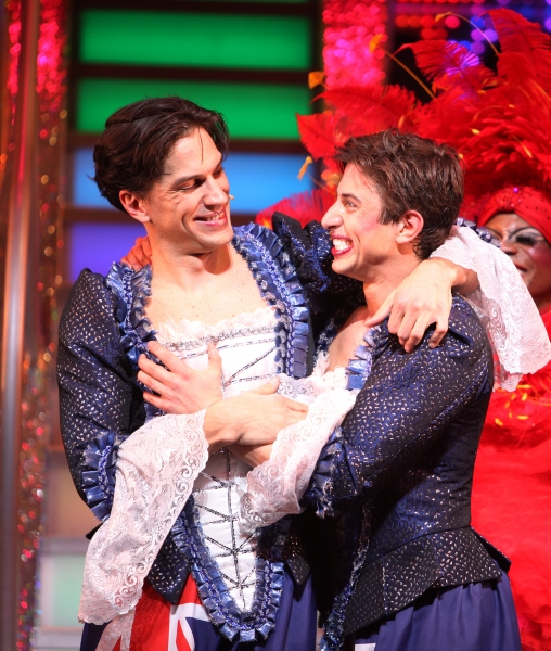 Will Swenson, Nick Adams during the Opening Night Performance Curtain Call for  'Pris Photo