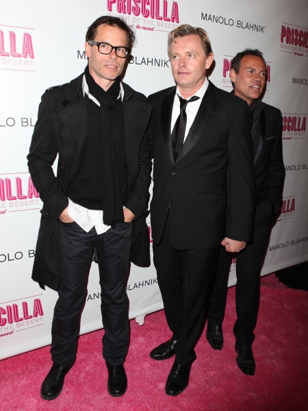 Guy Pierce & Stephen Elliott with guest attending the Broadway opening Night Performa Photo