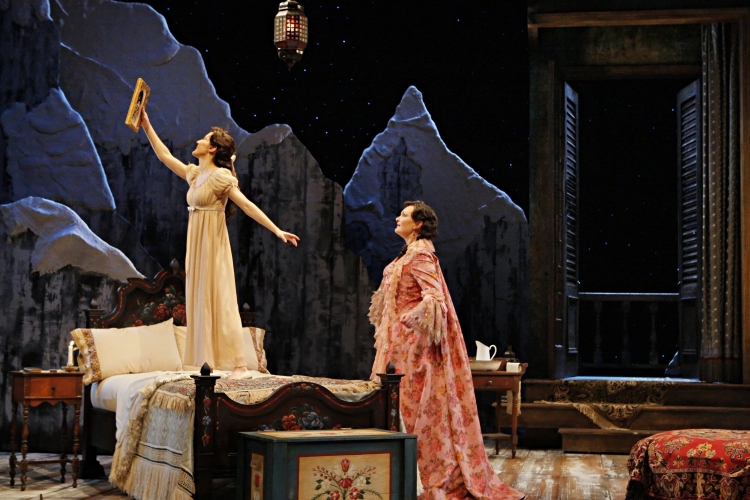 Mariko Nakasone (Raina Petkoff) and Kate Eifrig (Catherine Petkoff) in