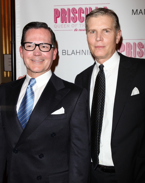 George Malkemus, President of Manolo Blahnik, and guest attending the Broadway openin Photo