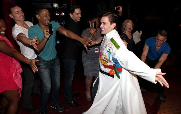 Eric Sciotto (Gypsy Robe Recipient for PRISCILLA)  with the ensemble cast attending t Photo