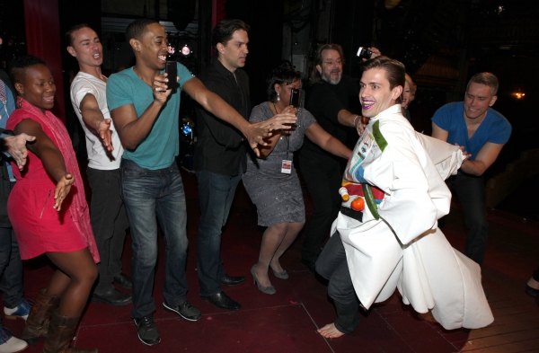 Eric Sciotto (Gypsy Robe Recipient for PRISCILLA)  with the ensemble cast attending t Photo