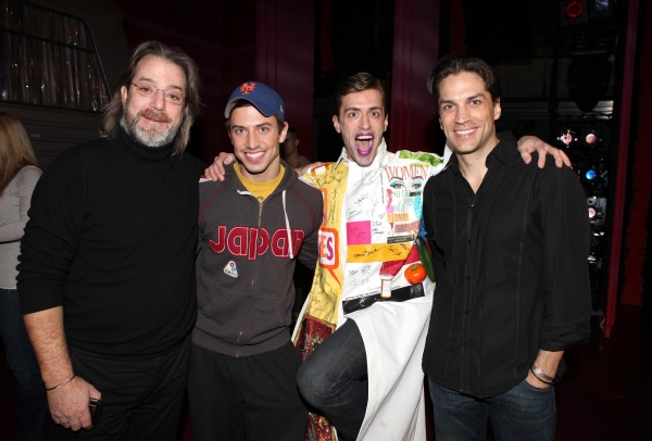 Eric Sciotto (Gypsy Robe Recipient for PRISCILLA)  with C. David Johnson, Nick Adams  Photo