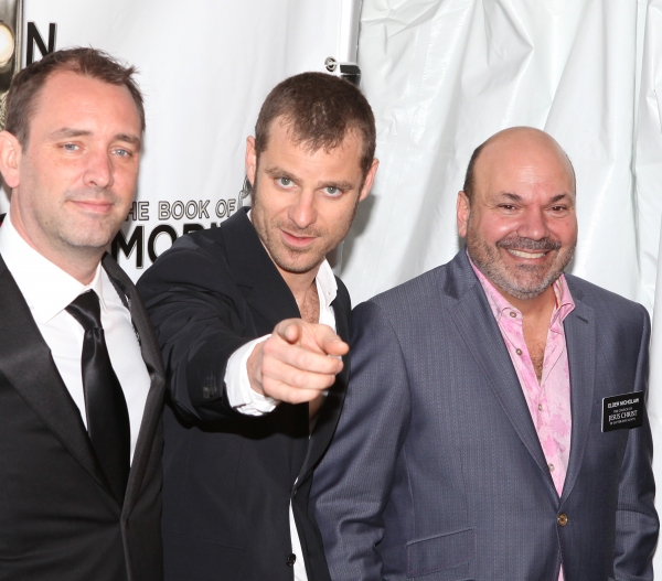 Trey Parker, Matt Stone & Casey Nicholaw attending the Broadway Opening Night Perform Photo