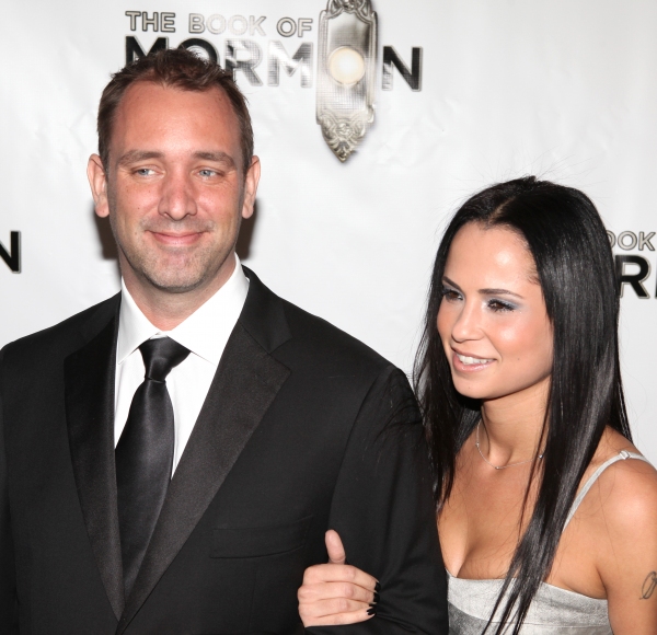 Trey Parker & girlfriend attending the Broadway Opening Night Performance of 'The Boo Photo