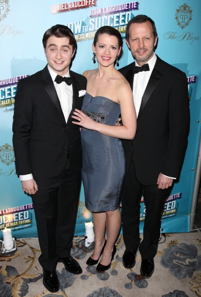Daniel Radcliffe & Rose Hemingway & director Rob Ashford attending the Opening Night  Photo