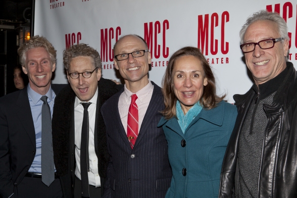Blake West, Bernard Telsey, William Cantler, Laurie Metcalf and Robert LuPone Photo