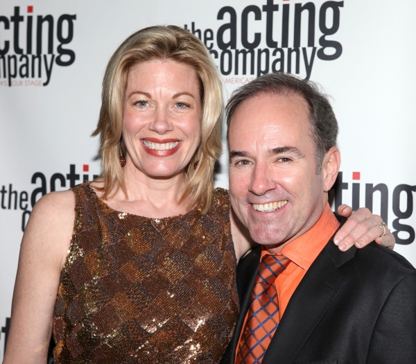 Marin Mazzie & Stephen Flaherty attending the After Party for  'Angela Lansbury and F Photo