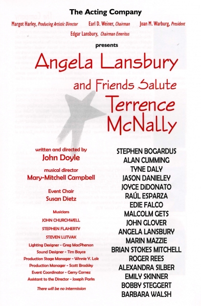 Photo Coverage: Lansbury & Friends Salute McNally - The Tribute Image