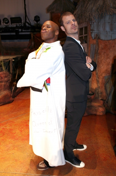 Michael James Scott (Recipient)  with Matt Stone attending the Broadway Opening Night Photo