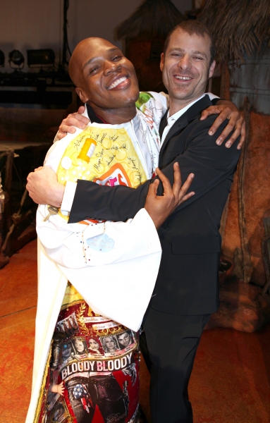 Michael James Scott (Recipient) with Matt Stone attending the Broadway Opening Night  Photo
