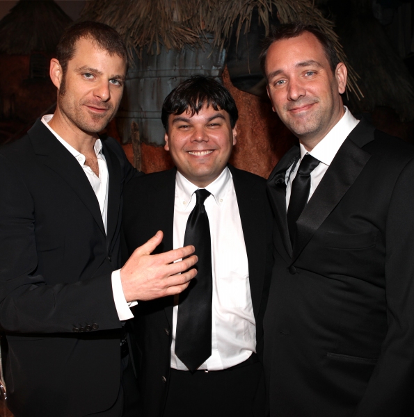 Matt Stone, Robert Lopez & Trey Parker attending the Broadway Opening Night Gypsy Rob Photo