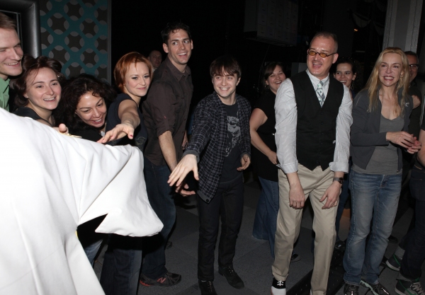 Cleve Asbury with Daniel Radcliffe, ellen Harvey  & Ensemble cast & crew attending th Photo