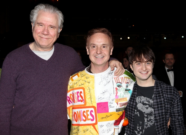 Cleve Asbury (Recipient), John Larroquette & Daniel Radcliffe attending the Broadway  Photo