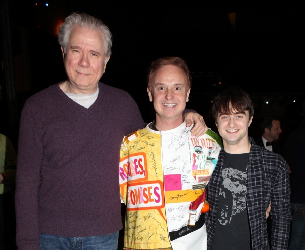 John Larroquette, Cleve Asbury & Daniel Radcliffe attending the Broadway Opening Nigh Photo