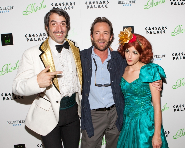 Luke Perry with Absinthe Cast pictured at ABSINTHE PREMIERE after Party at Caesars Pa Photo