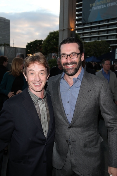 LOS ANGELES, CA - APRIL 3: Actors Martin Short (L) and Jon Hamm (R) pose during the a Photo