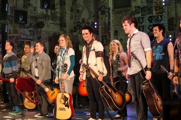 Billie Joe Armstrong and Cast of AMERICAN IDIOT. Photo Credit: Walter McBride Photo