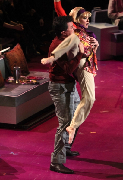 Stephen Colbert & Martha Plimpton performing in the New York Philharmonic presentatio Photo